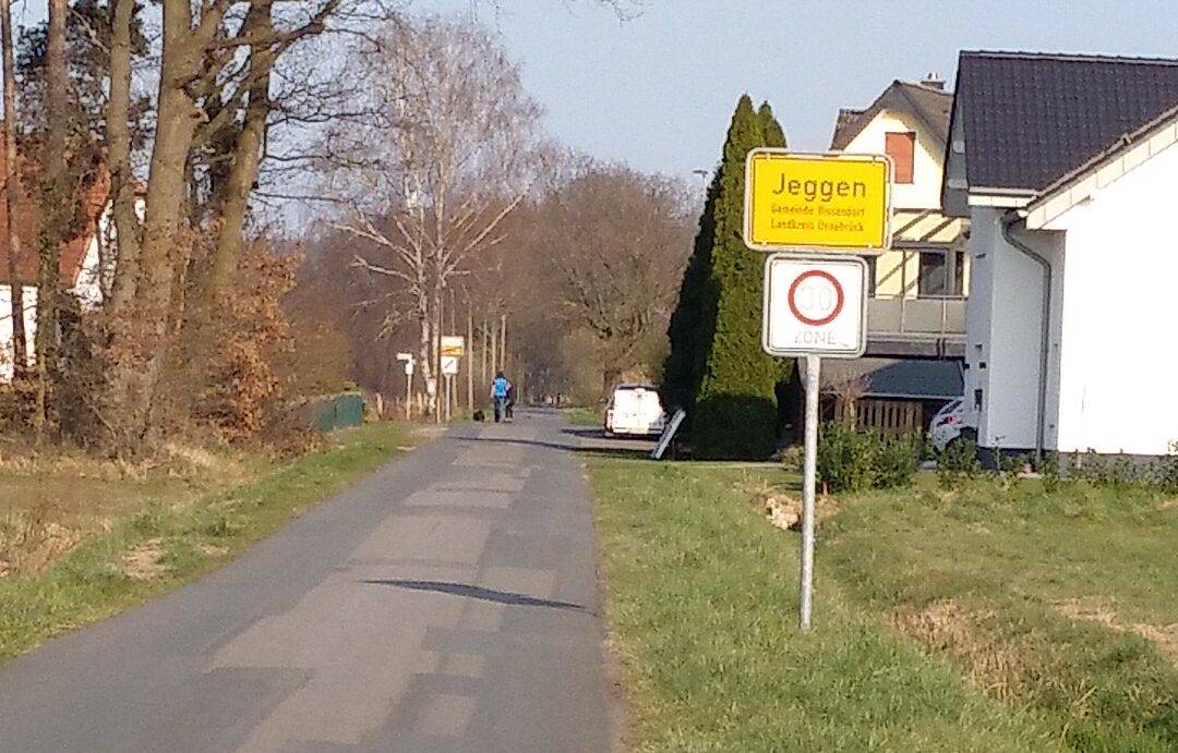 Fahrradstraße Bissendorf Ortseingang Jeggen
